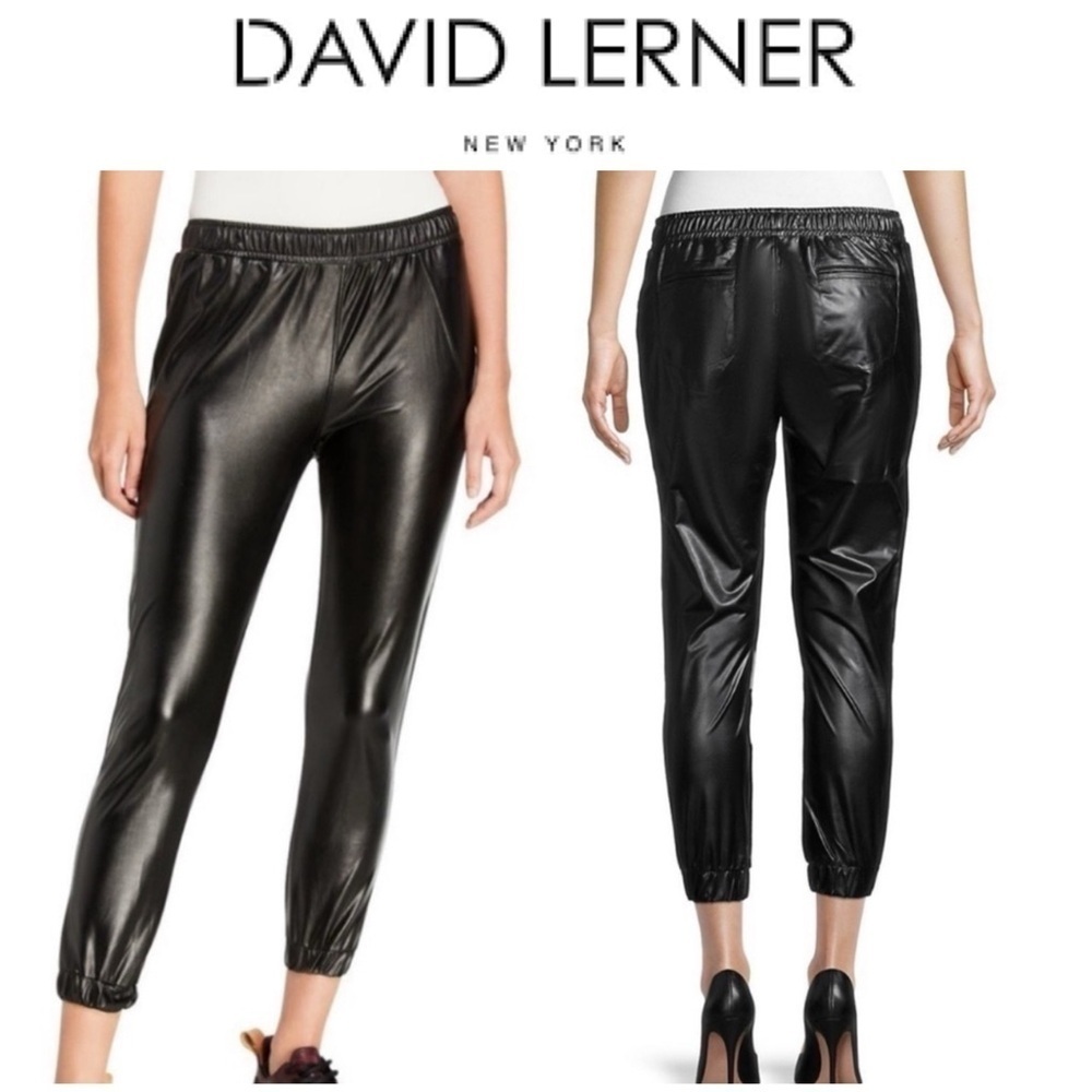 David Lerner Vegan Leather Track Pant
Joggers, lightweight, black, size XL